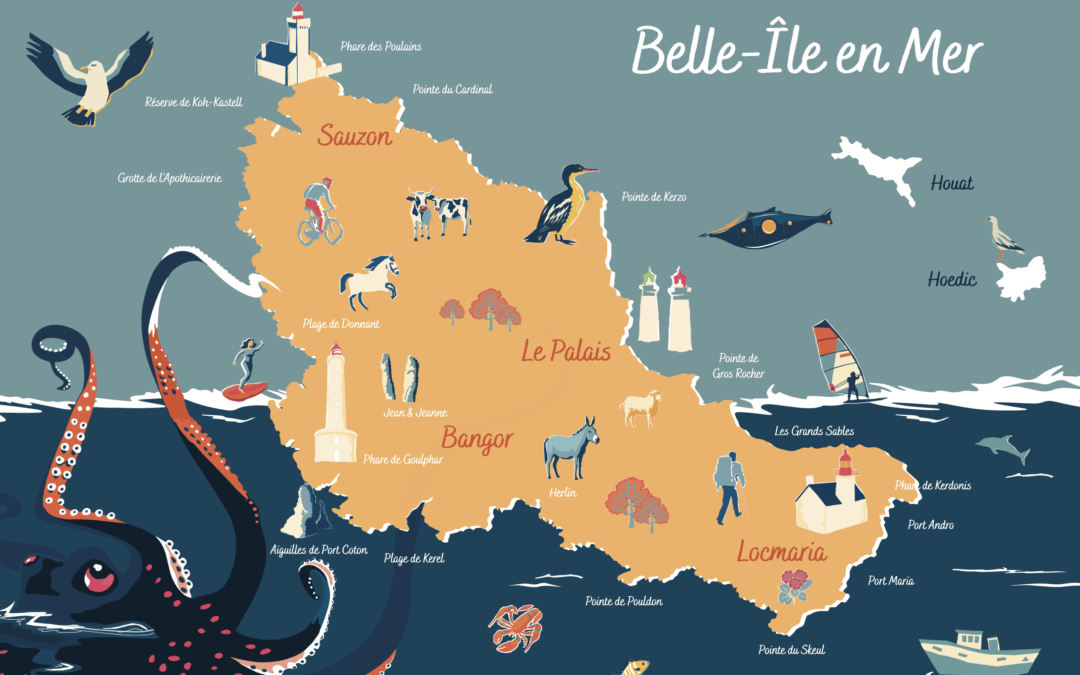 CARTE DE BELLE-ILE